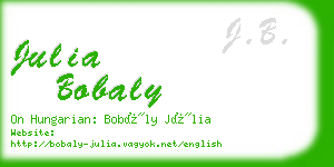 julia bobaly business card